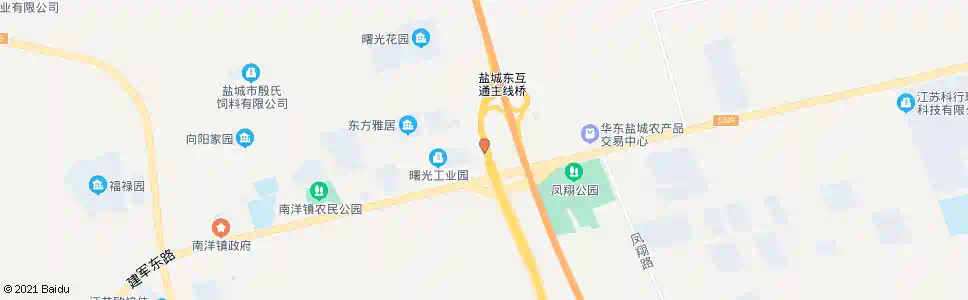 盐城普陀山路南环路口(沈海高速出入口)_公交站地图_盐城公交_妙搜公交查询2025