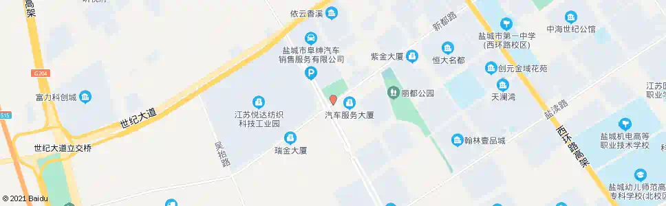 盐城新都路开创路口_公交站地图_盐城公交_妙搜公交查询2025
