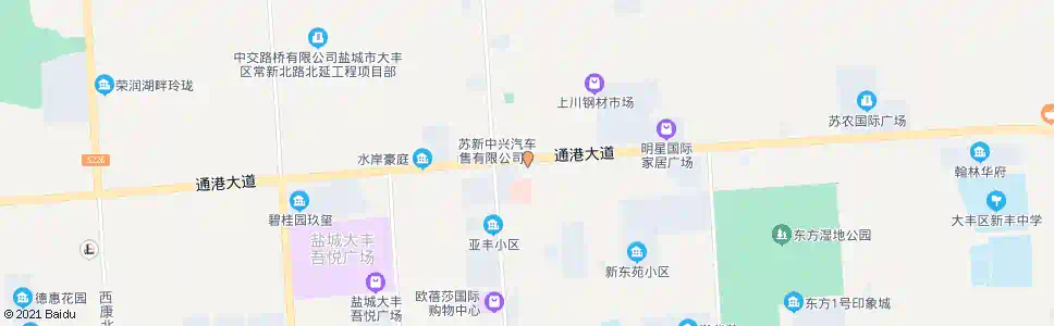 盐城大丰汽车客运北站_公交站地图_盐城公交_妙搜公交查询2025