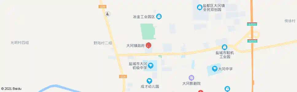 盐城大冈_公交站地图_盐城公交_妙搜公交查询2025
