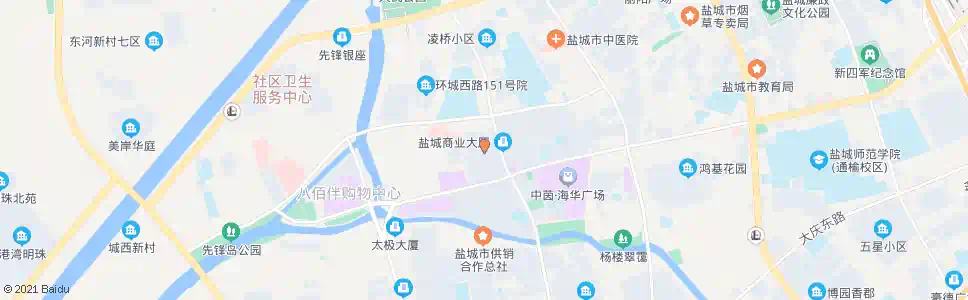 盐城步行街_公交站地图_盐城公交_妙搜公交查询2025