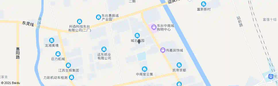 盐城城北花园_公交站地图_盐城公交_妙搜公交查询2025