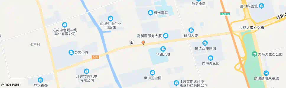盐城世纪大道华锐南路口_公交站地图_盐城公交_妙搜公交查询2025