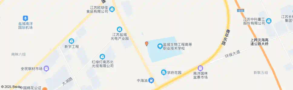 盐城生物工程学校(西门)_公交站地图_盐城公交_妙搜公交查询2025