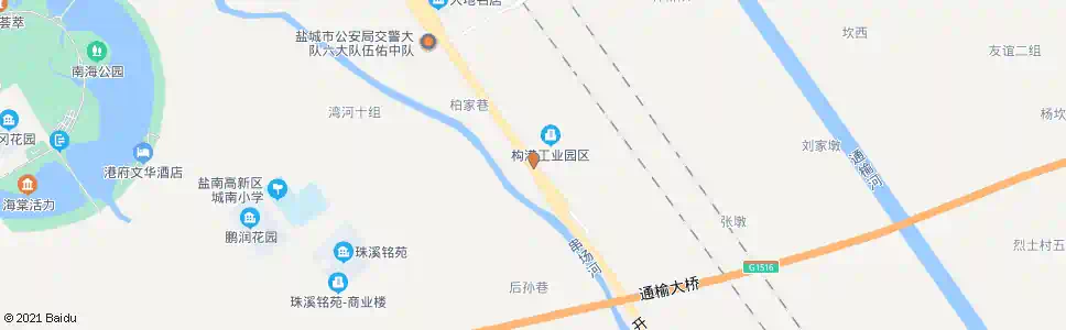 盐城构港村_公交站地图_盐城公交_妙搜公交查询2025