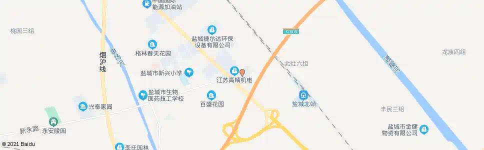盐城花园小区_公交站地图_盐城公交_妙搜公交查询2025
