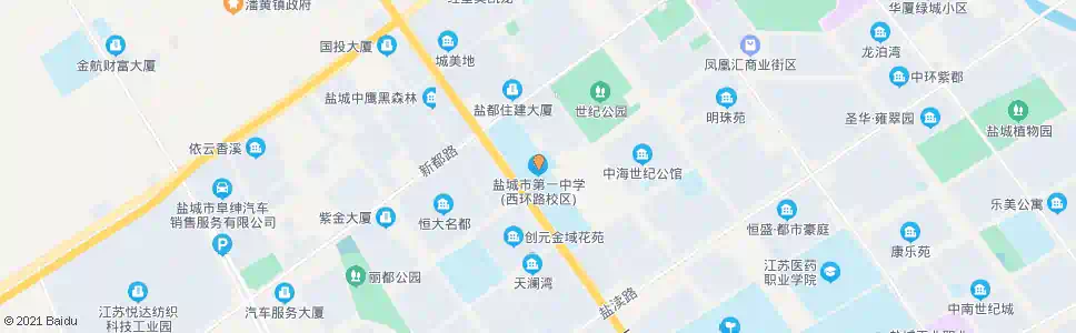 盐城招呼站(盐城市第一中学)_公交站地图_盐城公交_妙搜公交查询2025
