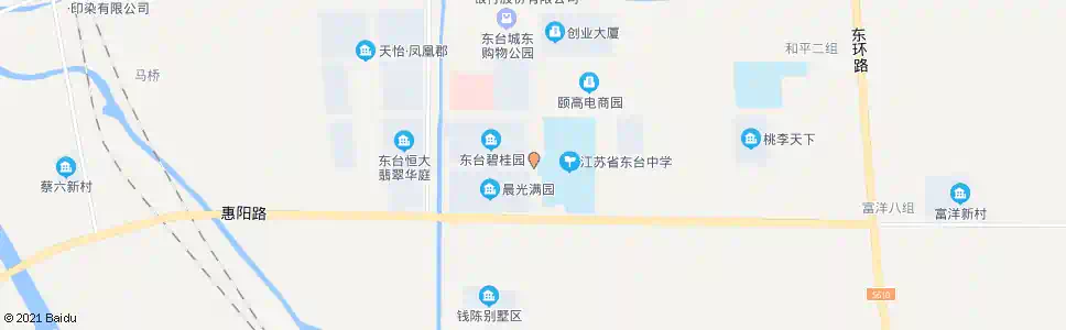 盐城东中北海校区西(实验初中东)_公交站地图_盐城公交_妙搜公交查询2025
