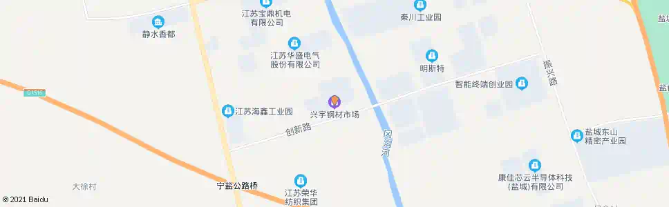 盐城兴宇钢材_公交站地图_盐城公交_妙搜公交查询2025