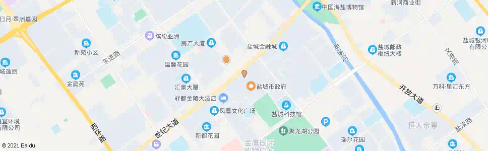 盐城地产大厦_公交站地图_盐城公交_妙搜公交查询2025