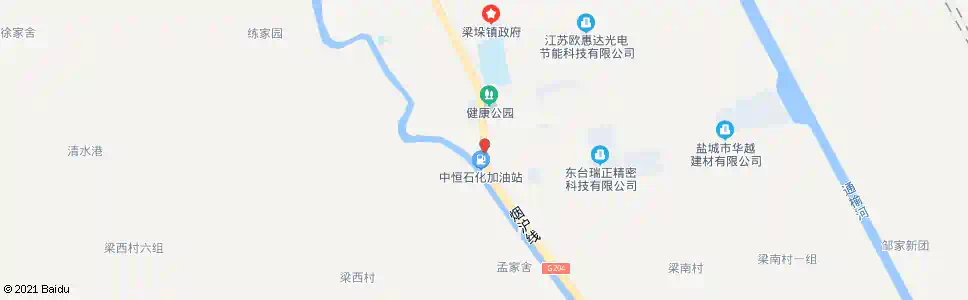 盐城梁西_公交站地图_盐城公交_妙搜公交查询2025