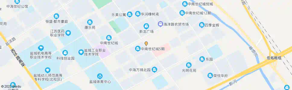 盐城人民路海洋路口_公交站地图_盐城公交_妙搜公交查询2025