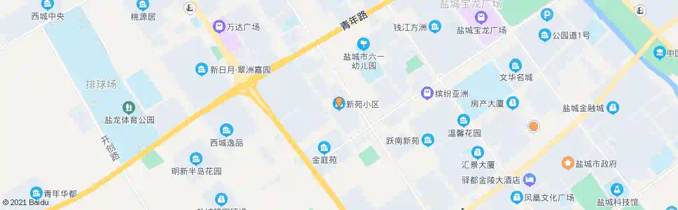 盐城新苑小区_公交站地图_盐城公交_妙搜公交查询2025