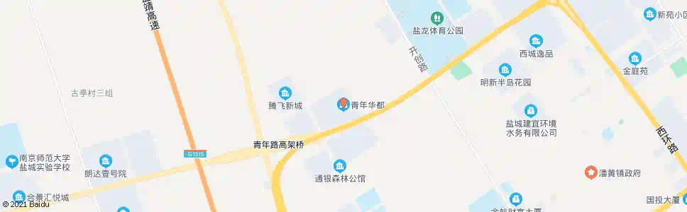 盐城青年华都_公交站地图_盐城公交_妙搜公交查询2025