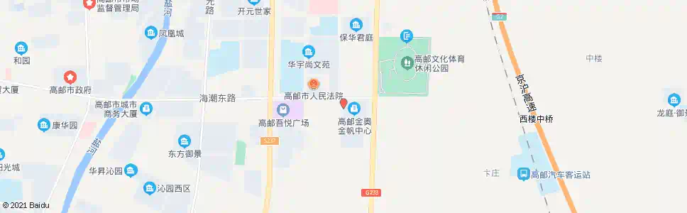 扬州高邮行政服务中心_公交站地图_扬州公交_妙搜公交查询2025