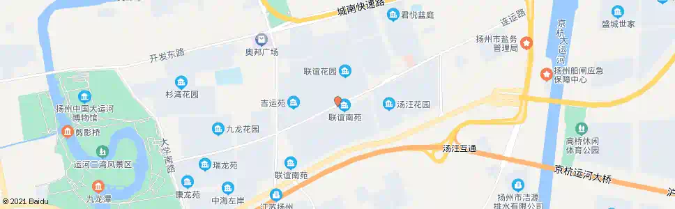 扬州连运小区南_公交站地图_扬州公交_妙搜公交查询2025