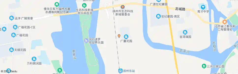 扬州广厦花园_公交站地图_扬州公交_妙搜公交查询2025