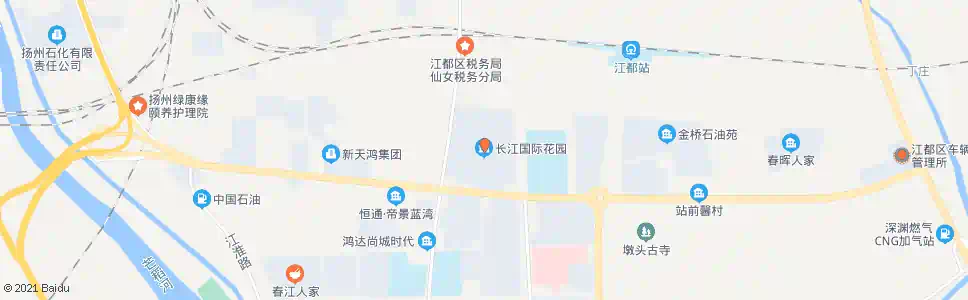 扬州长江国际花园_公交站地图_扬州公交_妙搜公交查询2025
