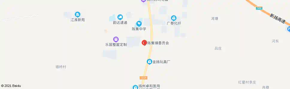 扬州陈集镇政府_公交站地图_扬州公交_妙搜公交查询2025