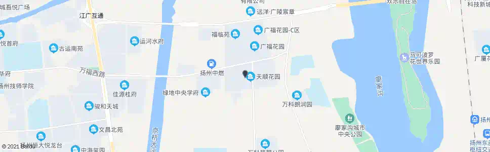 扬州天顺花园东门_公交站地图_扬州公交_妙搜公交查询2025