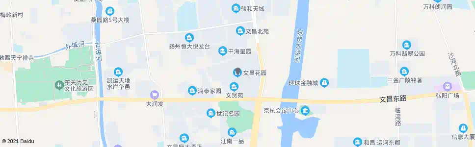 扬州文昌花园南_公交站地图_扬州公交_妙搜公交查询2025