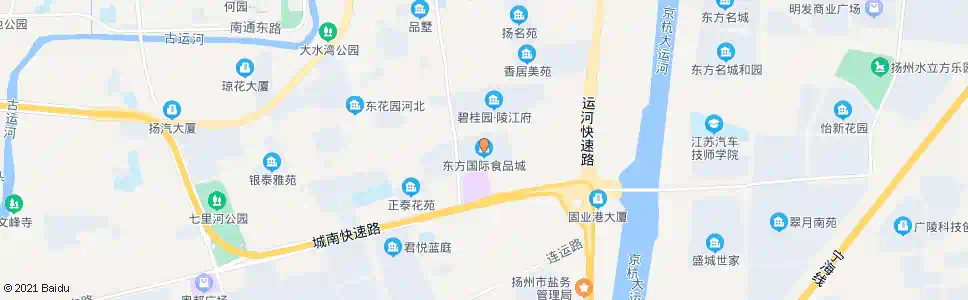 扬州东方国际食品城南_公交站地图_扬州公交_妙搜公交查询2025