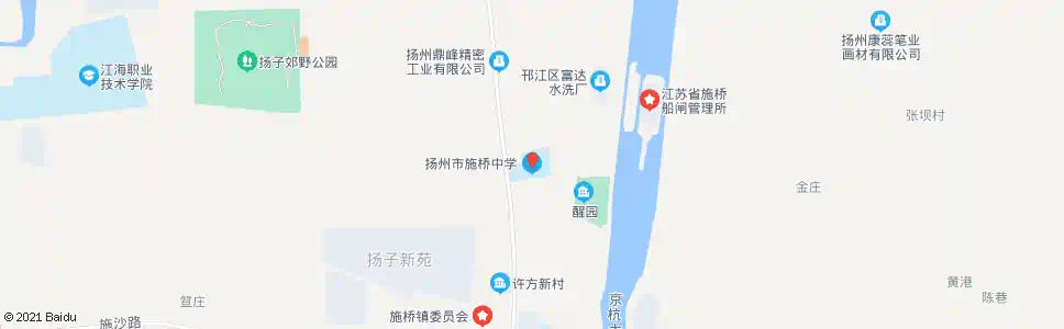 扬州施桥中学_公交站地图_扬州公交_妙搜公交查询2025
