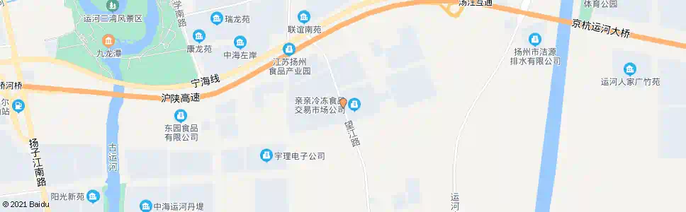 扬州亲亲冷冻市场_公交站地图_扬州公交_妙搜公交查询2025