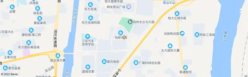 扬州怡新花园_公交站地图_扬州公交_妙搜公交查询2025