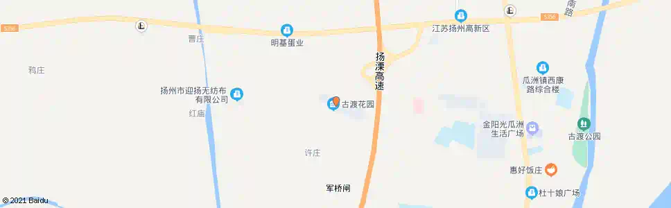 扬州古渡花园_公交站地图_扬州公交_妙搜公交查询2025