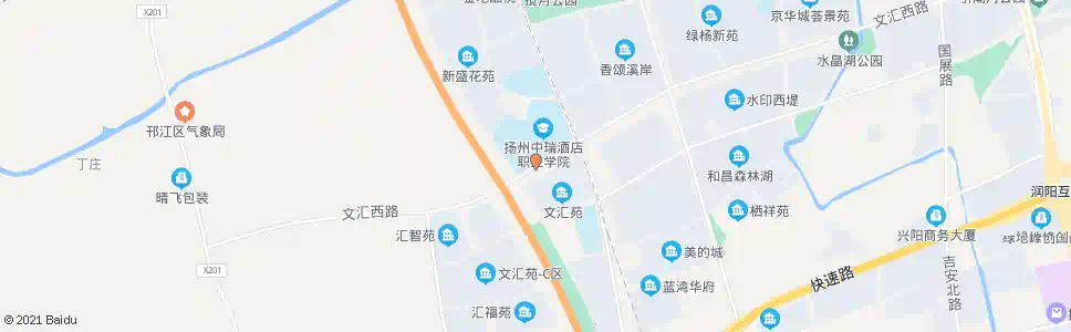 扬州文汇苑A区北门_公交站地图_扬州公交_妙搜公交查询2025