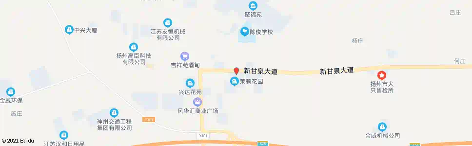 扬州槐泗镇(茉莉花园)_公交站地图_扬州公交_妙搜公交查询2025