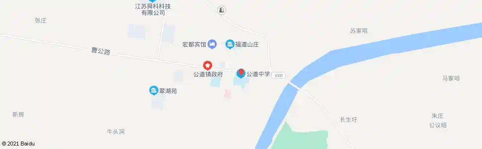 扬州公道中学_公交站地图_扬州公交_妙搜公交查询2025