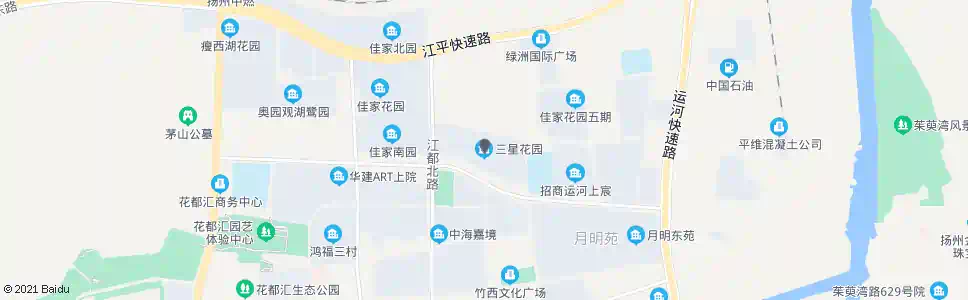 扬州三星花园_公交站地图_扬州公交_妙搜公交查询2025
