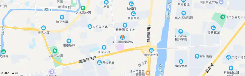 扬州东方国际食品城(开发东路)_公交站地图_扬州公交_妙搜公交查询2025