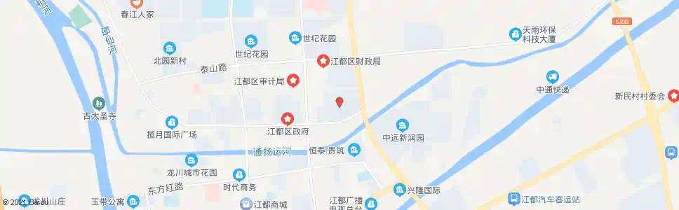 扬州心怡春江花都_公交站地图_扬州公交_妙搜公交查询2025