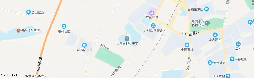 扬州邗江中学_公交站地图_扬州公交_妙搜公交查询2025