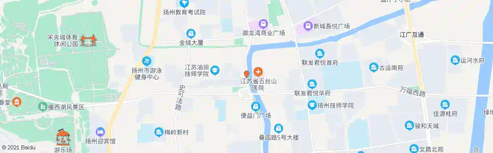 扬州梅花山庄_公交站地图_扬州公交_妙搜公交查询2025