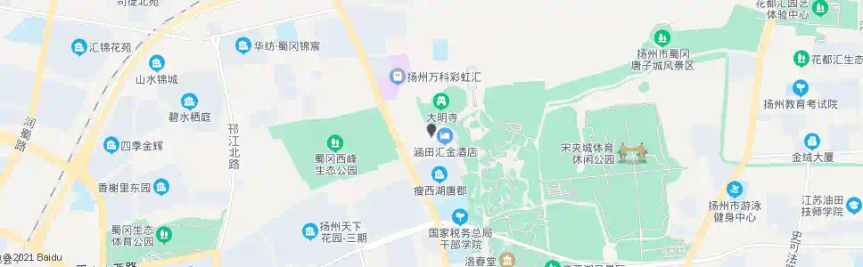 扬州平山堂停车场_公交站地图_扬州公交_妙搜公交查询2025