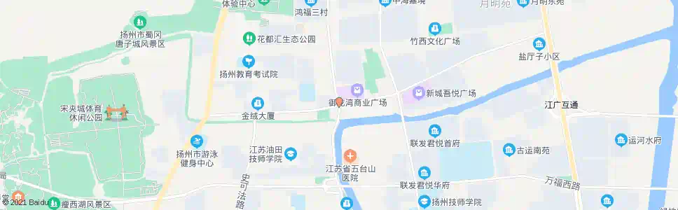 扬州黄金坝路竹西路_公交站地图_扬州公交_妙搜公交查询2025