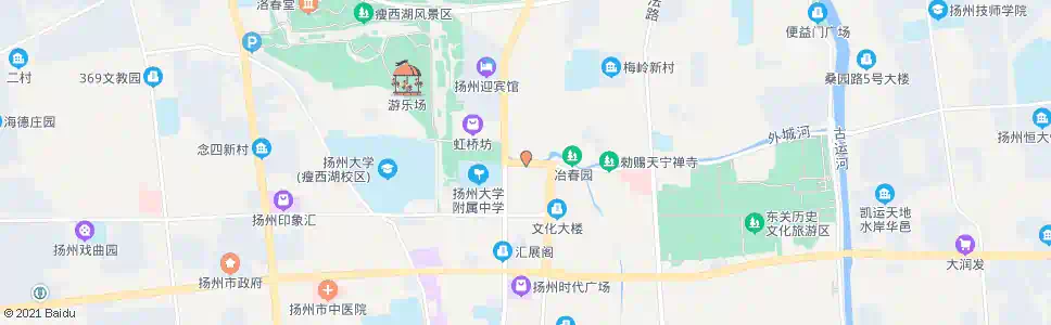 扬州瘦西湖(虹桥坊)_公交站地图_扬州公交_妙搜公交查询2025