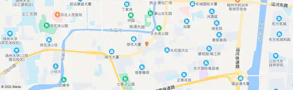 扬州东花园_公交站地图_扬州公交_妙搜公交查询2025