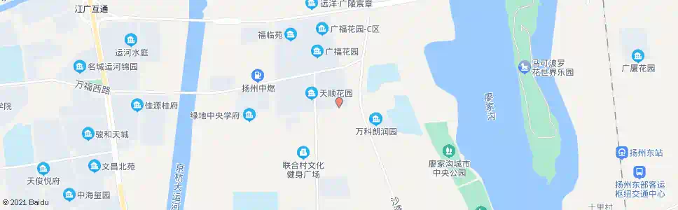 扬州天顺花园南门_公交站地图_扬州公交_妙搜公交查询2025
