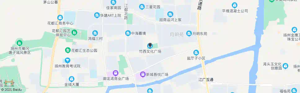 扬州竹西文化广场_公交站地图_扬州公交_妙搜公交查询2025