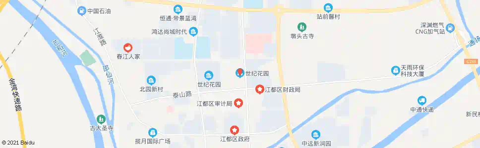 扬州世纪花园(仙城北路)_公交站地图_扬州公交_妙搜公交查询2025