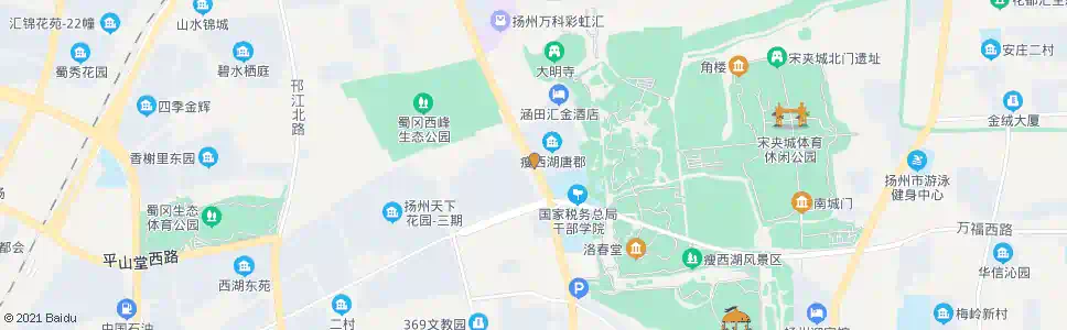 扬州蜀冈西峰_公交站地图_扬州公交_妙搜公交查询2025