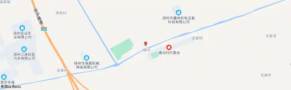 扬州横沟村部_公交站地图_扬州公交_妙搜公交查询2025