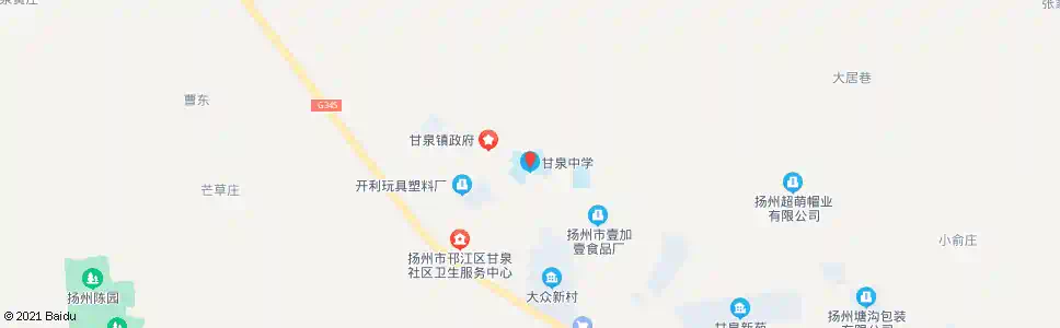扬州甘泉中学_公交站地图_扬州公交_妙搜公交查询2025