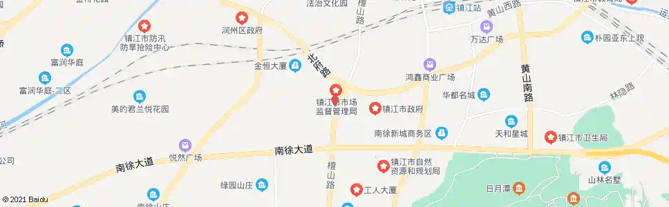镇江行政中心西站_公交站地图_镇江公交_妙搜公交查询2025