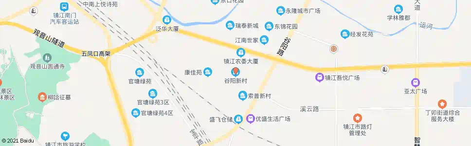 镇江谷阳新村_公交站地图_镇江公交_妙搜公交查询2025